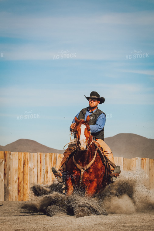 Male Rancher on Horse 78051