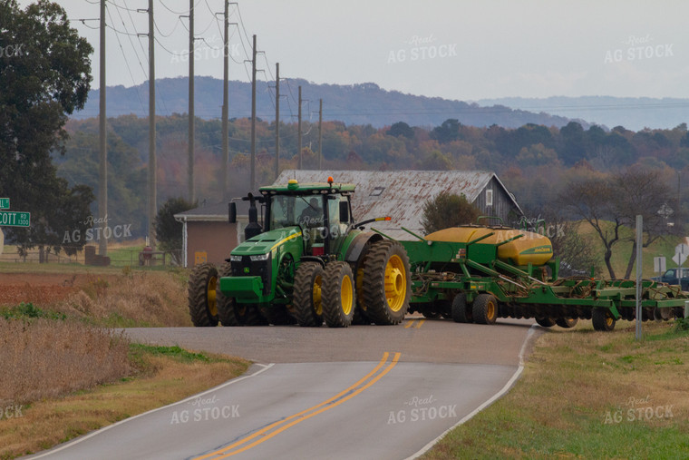 Tractor and Planter on Road 79040