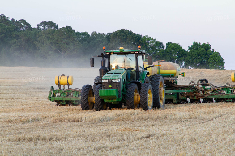 Planter in Harvested Wheat Field 79058