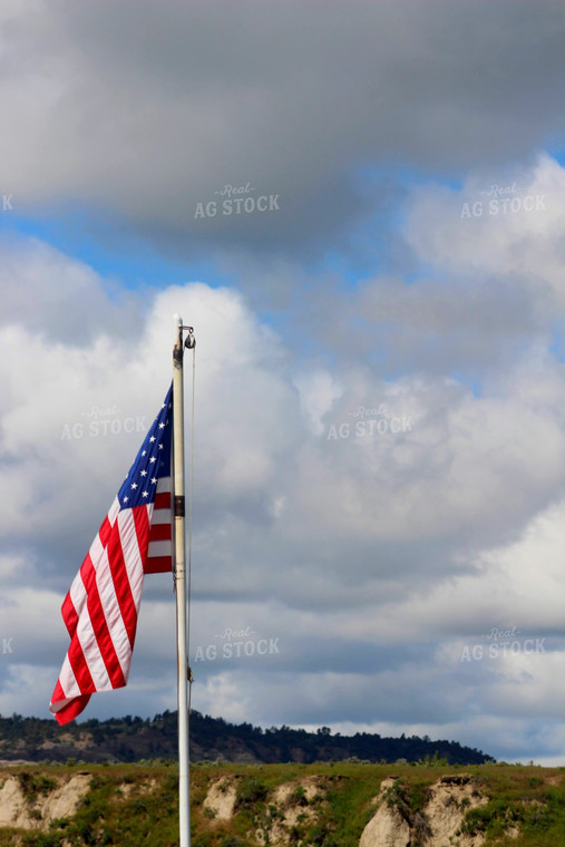 American Flag with Mountain View 63062