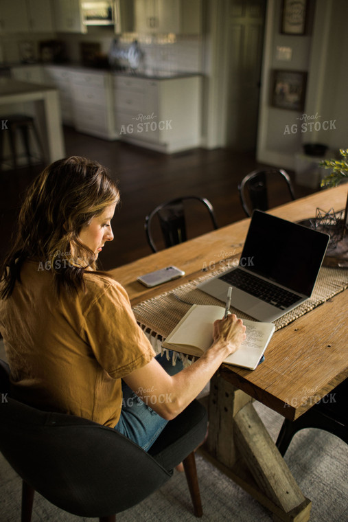 Woman Writing in Notebook 5942