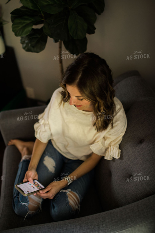 Woman Looking at Smartphone 5946