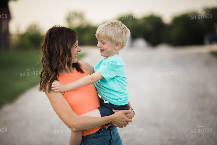 Mother and Son on Farm 5953