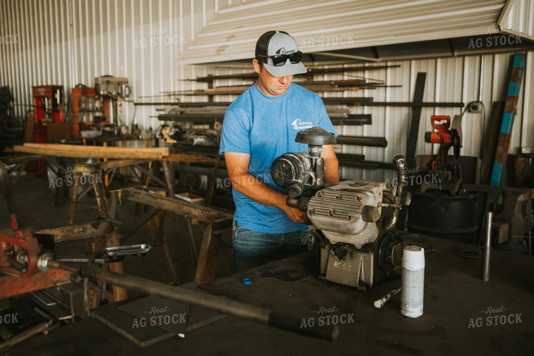 Farmer Working in Farm Shop 6192