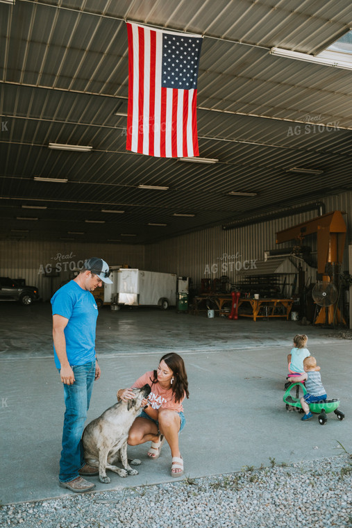 Farmer Talking to Wife in Farm Shop 6215