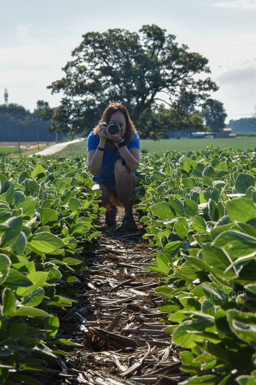 Photographer in Soybean Field 84057