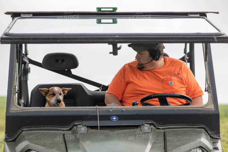 Farmer and Dog in Side by Side 76217