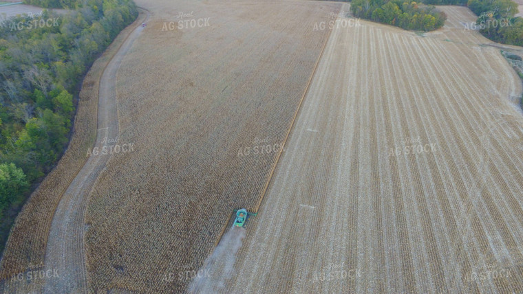 Aerial Corn Harvest 85044