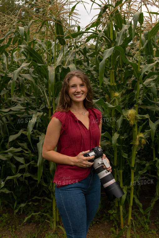 Photographer in Corn Field 52526