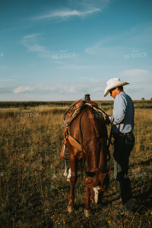 Male Farmer with Horse 6377