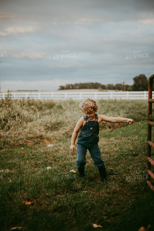 Farm Kid in Farmyard 111001