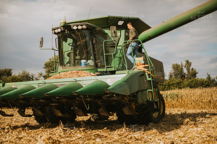 Farmer on Combine 6587