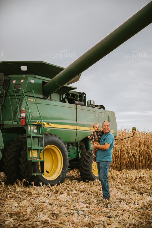 Farmer and Farm Kid in Field 6639