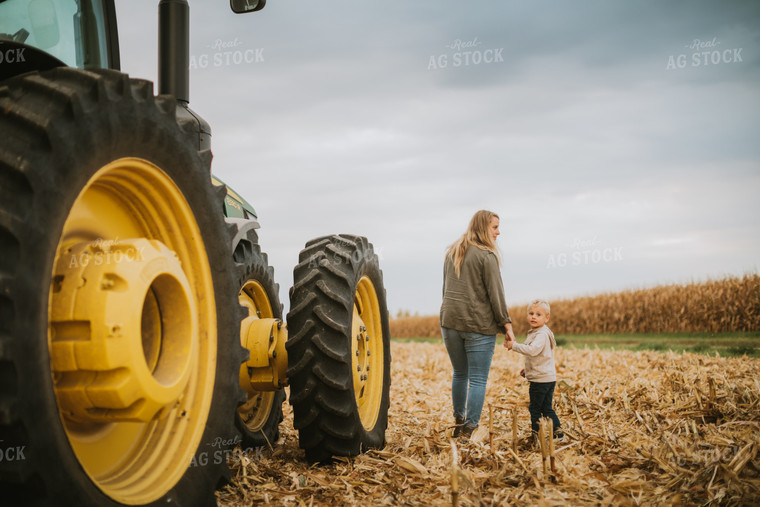 Farmer and Farm Kid in Field 6688