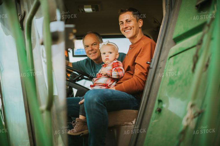 Farm Family in Combine 6689