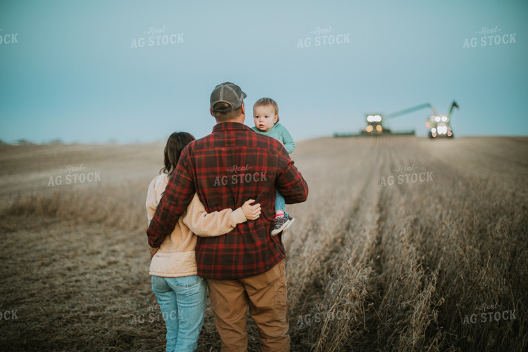 Farm Family in Soybean Field 6779