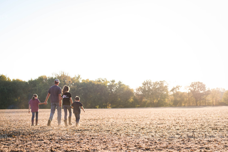 Farm Family in Field 115035