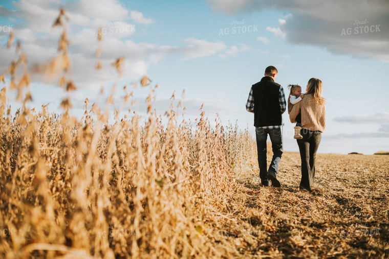 Farm Family in Soybean Field 6873