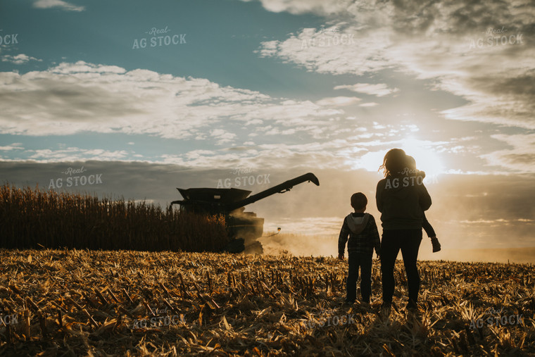 Farm Family in Corn Field 6953