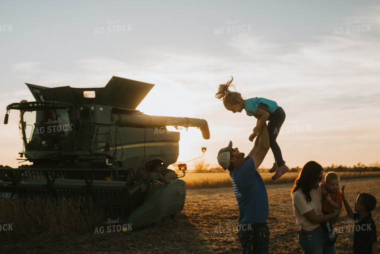 Farm Family in Soybean Field 6973