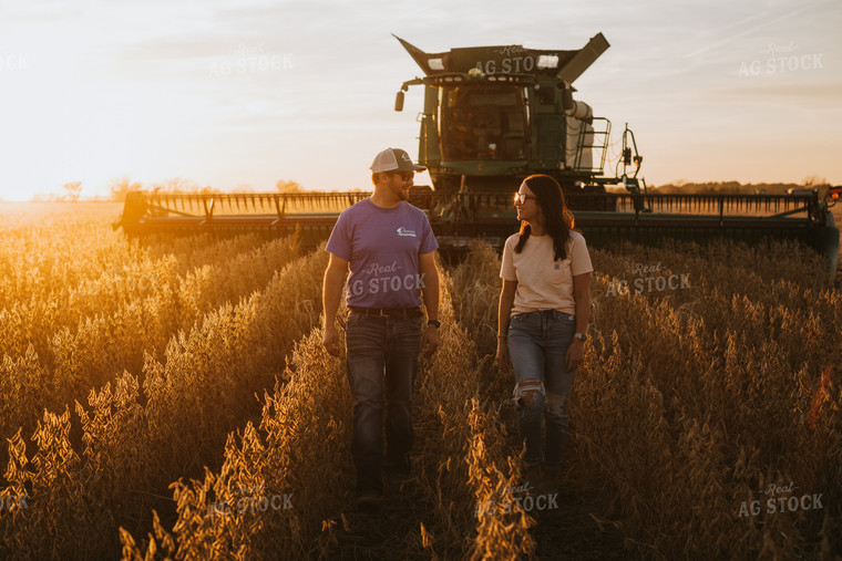 Farmers in Soybean Field 6982