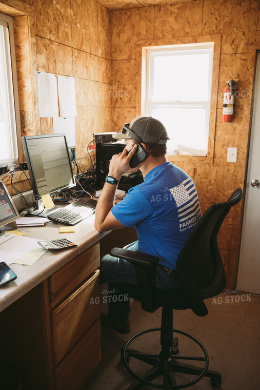 Male Farmer Talking on Phone 7020