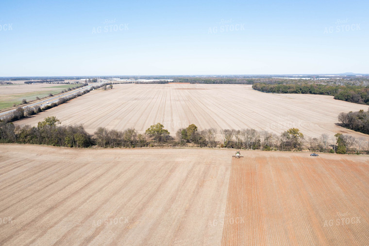 Aerial View Tractor Strip Tilling 79174