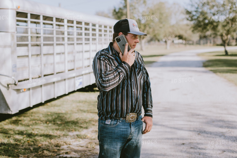 Rancher Talking on Phone 7313