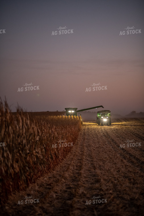 Corn Harvest at Dusk 76345