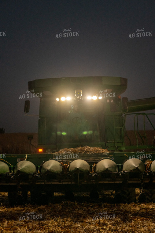 Combine in Field at Night 76351