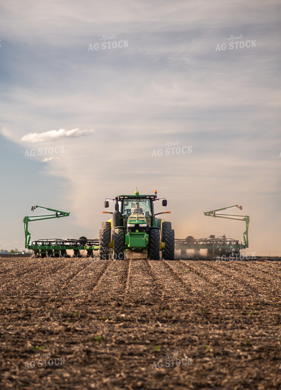 Tractor and Planter in Field 76381