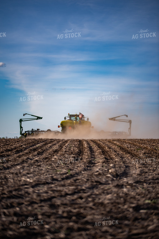 Tractor and Planter in Field 76384