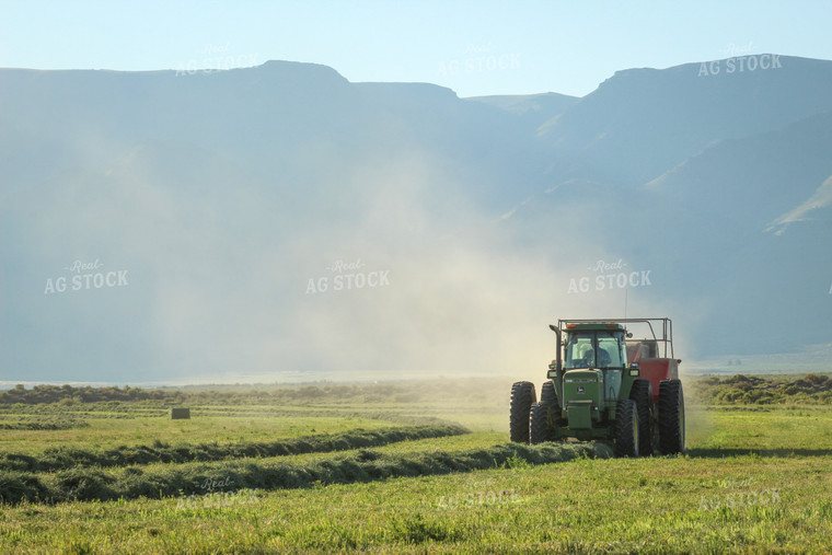 Baling Summer Hay Alfalfa and Mixed Grass 78145