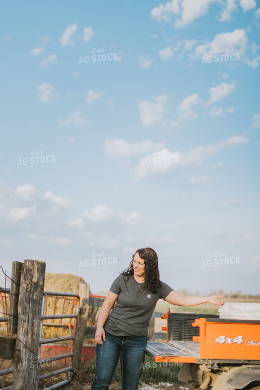 Female Farmer Doing Chores 7404