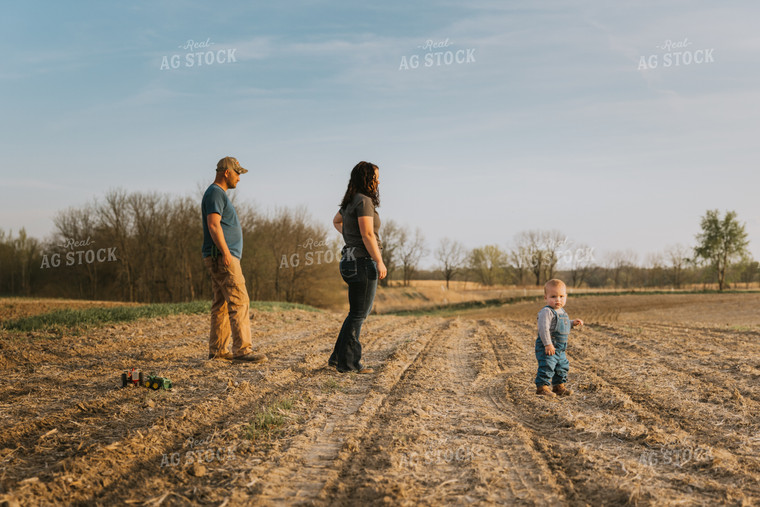 Farm Family in Field 7420