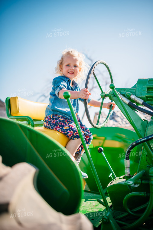 Farm Kid Driving Tractor 56577