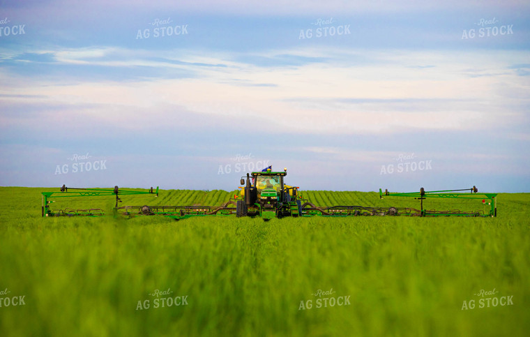 Tractor Plants into Growing Wheat Field 133000