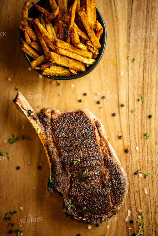 Grilled Cowboy Steak with Fries 134010