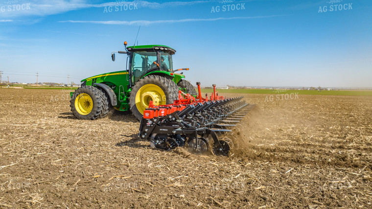 Tractor Strip Tills Field 56630