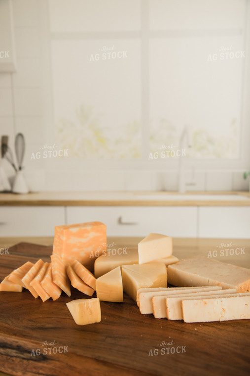 Cheese on Block on Kitchen Countertop 67336