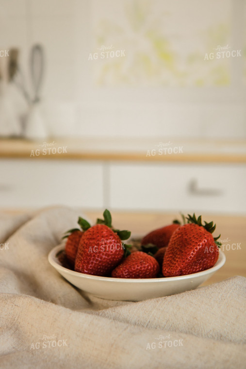 Strawberries in Bowl on Kitchen Countertop 67337