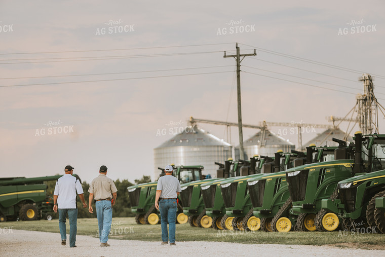 Farmers Walking in Farmyard 7759