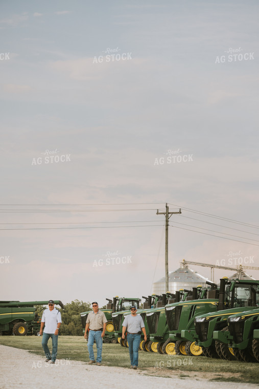 Farmers Walking in Farmyard 7760