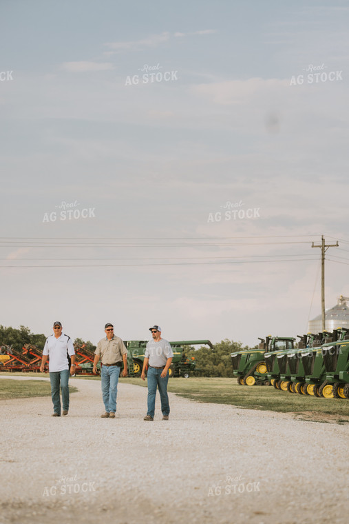 Farmers Walking in Farmyard 7761