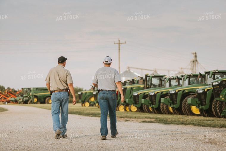 Farmers Walking in Farmyard 7763