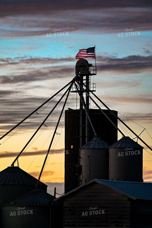 American Flag on Grain Leg 90110