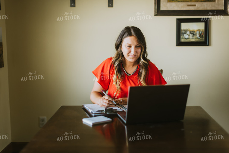 Female Farmer on Computer 8102