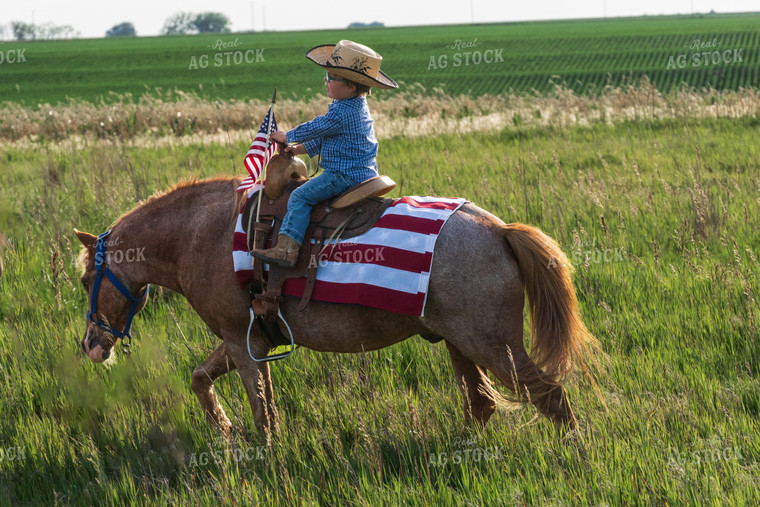 Farm Kid on Horseback 65063