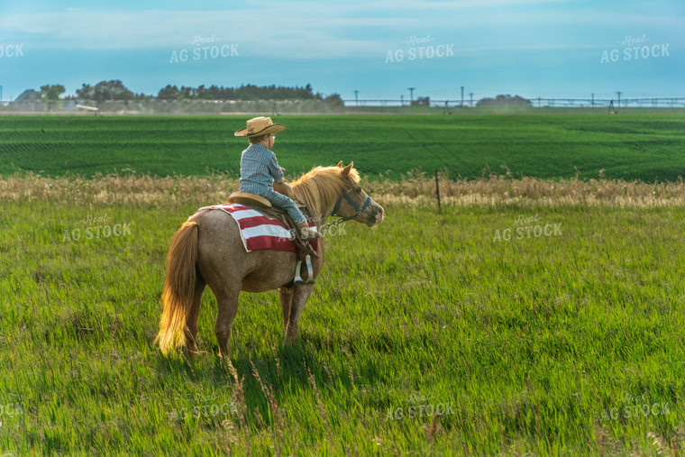 Farm Kid on Horseback 65064