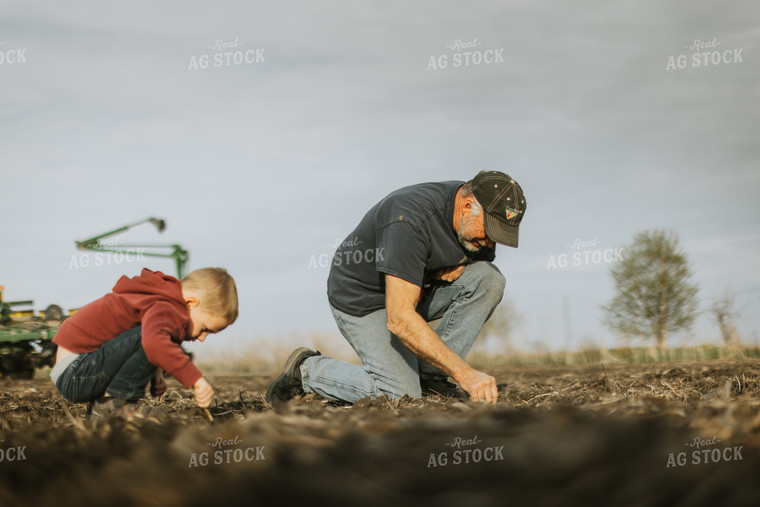 Checking Seed Depth with Farm Kid 8140